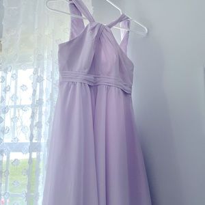 David’s bridal light purple chiffon dress